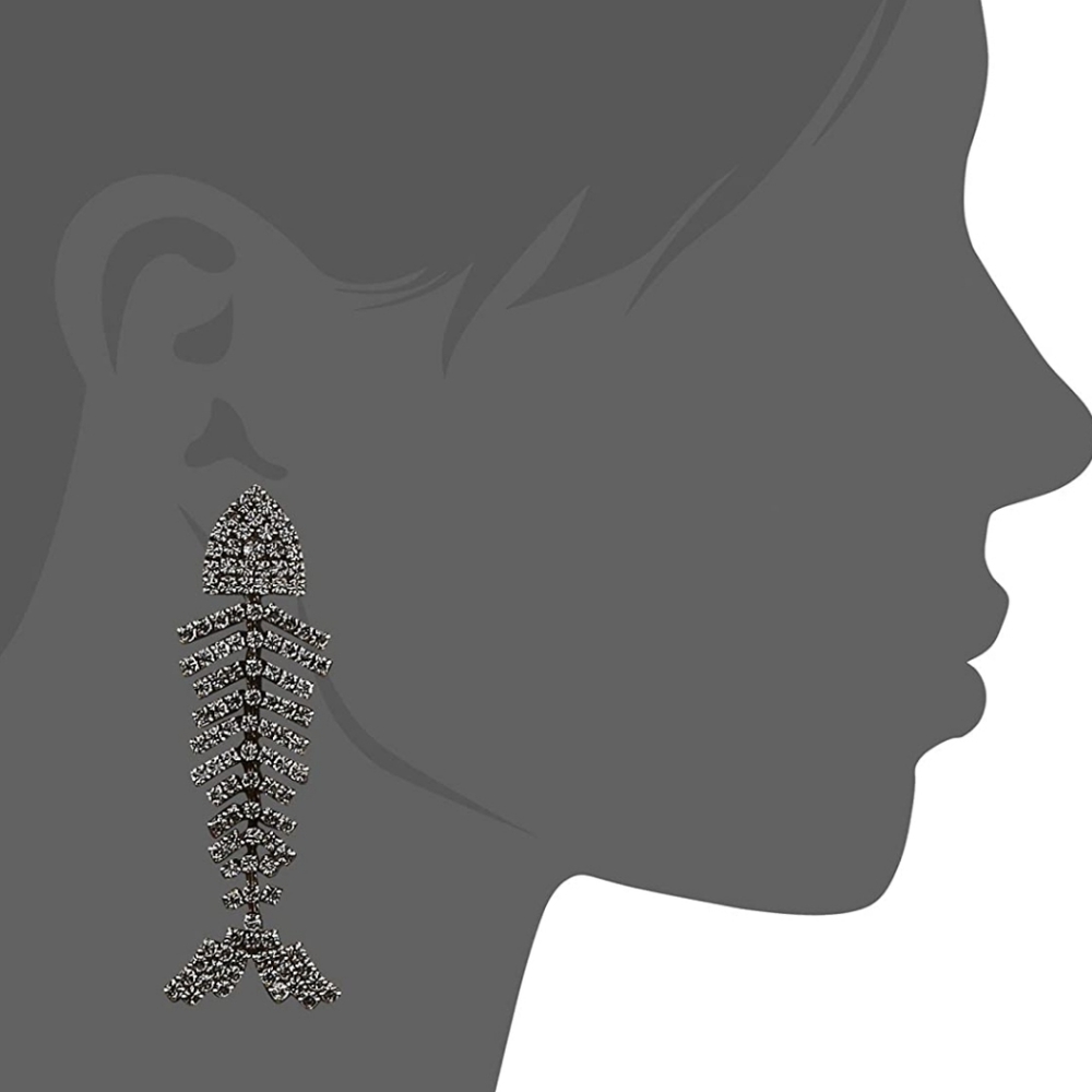 NWT J.CREW BONEFISH Pave Crystals Earrings - Picture 5 of 5